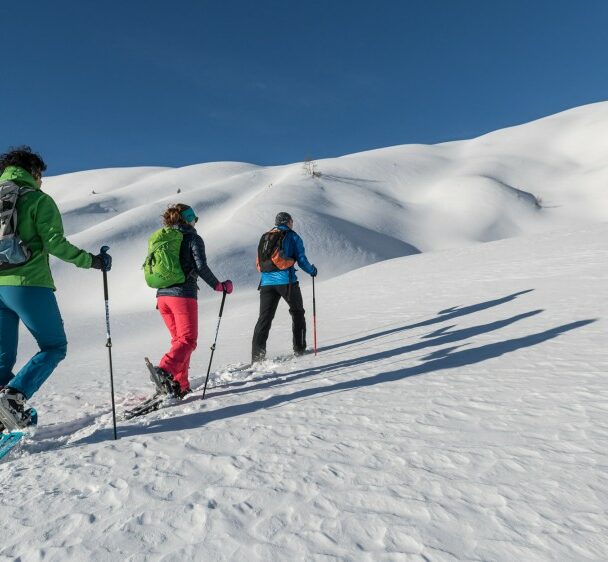 Snowshoeing the Alta Via N.1 in the Dolomites, Italy
