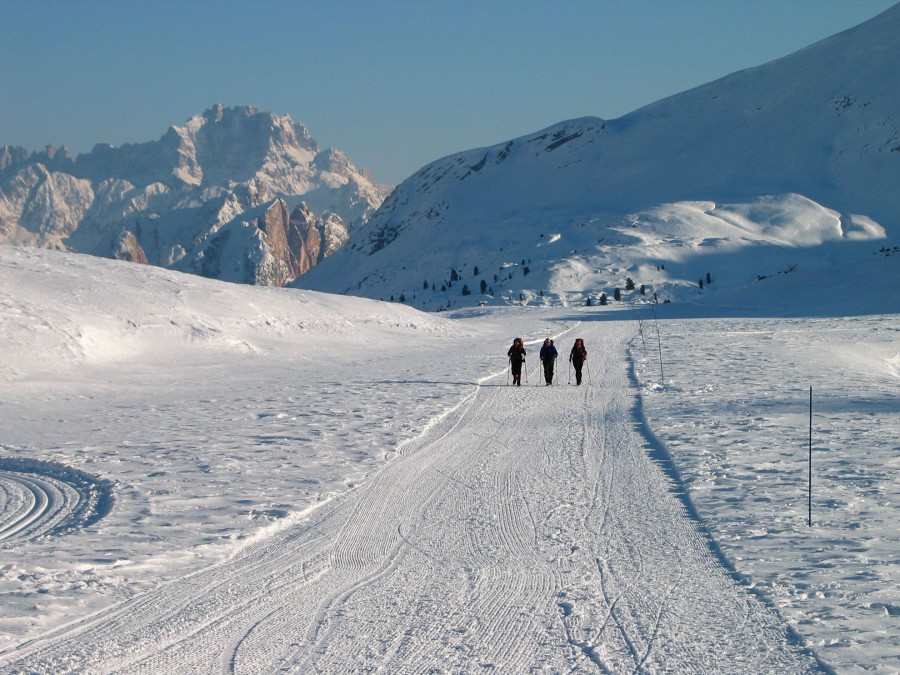 Snowshoeing in the Dolomites
