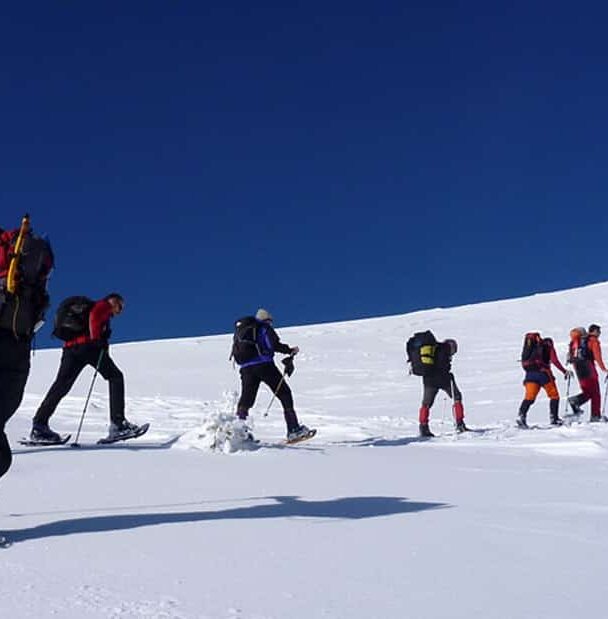Snowshoeing in Sierra de Guadarrama National Park, Spain