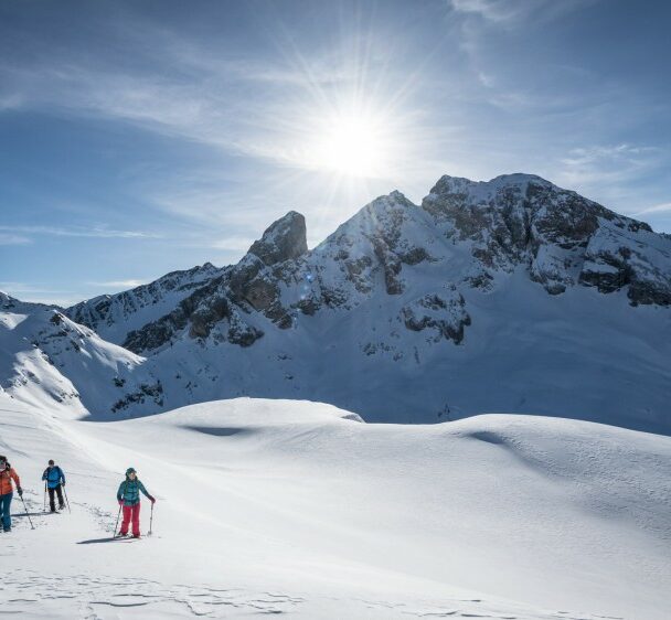 Snowshoeing the Alta Via N.1 in the Dolomites, Italy