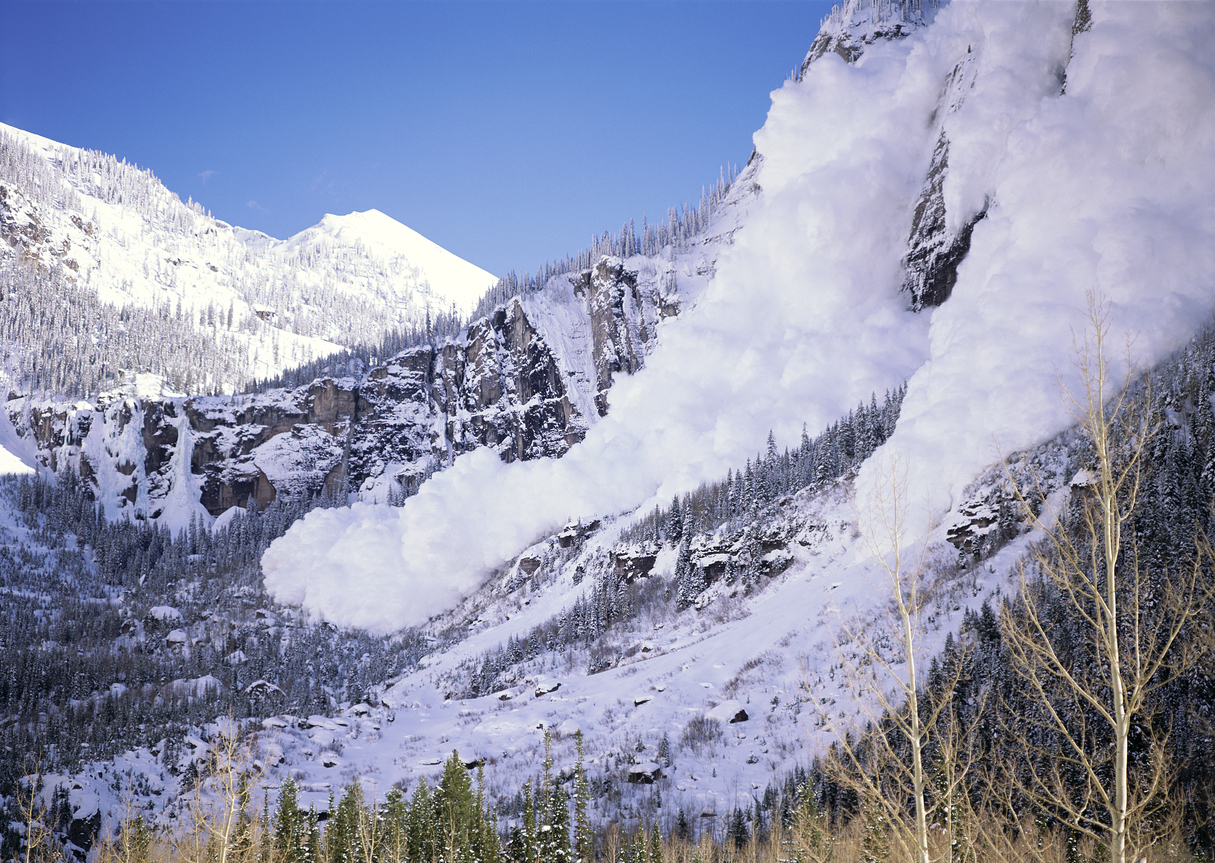 An avalanche near Telluride