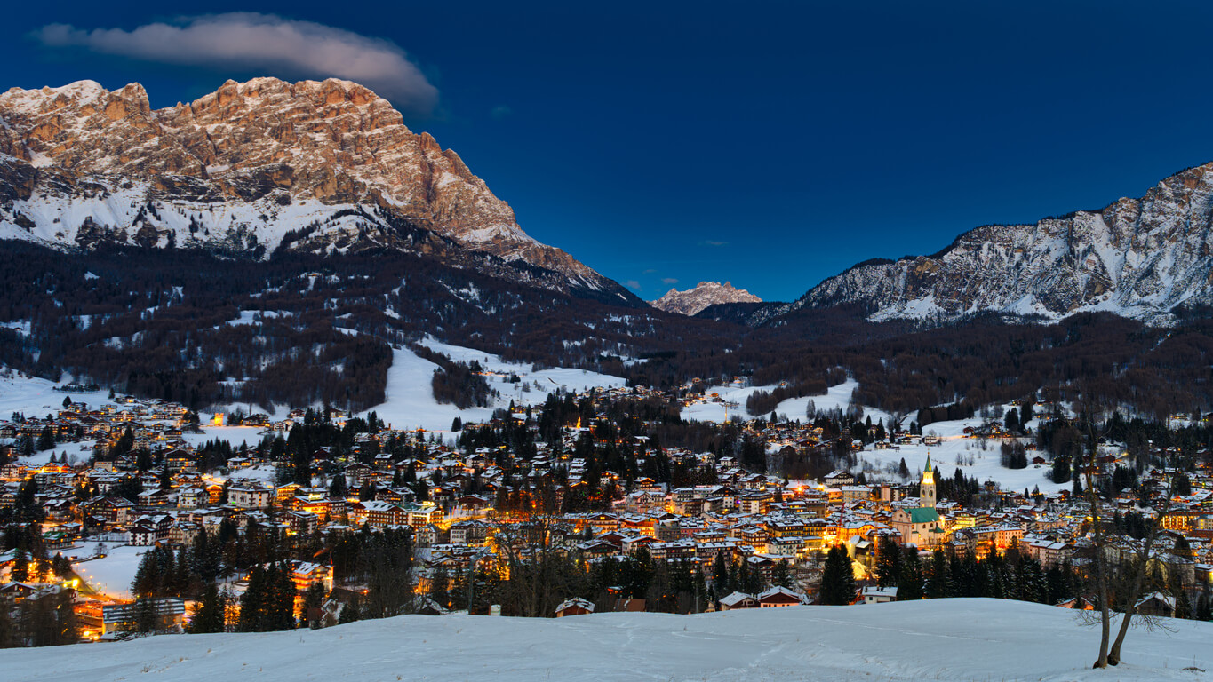 The town of Cortina d’Ampezzo