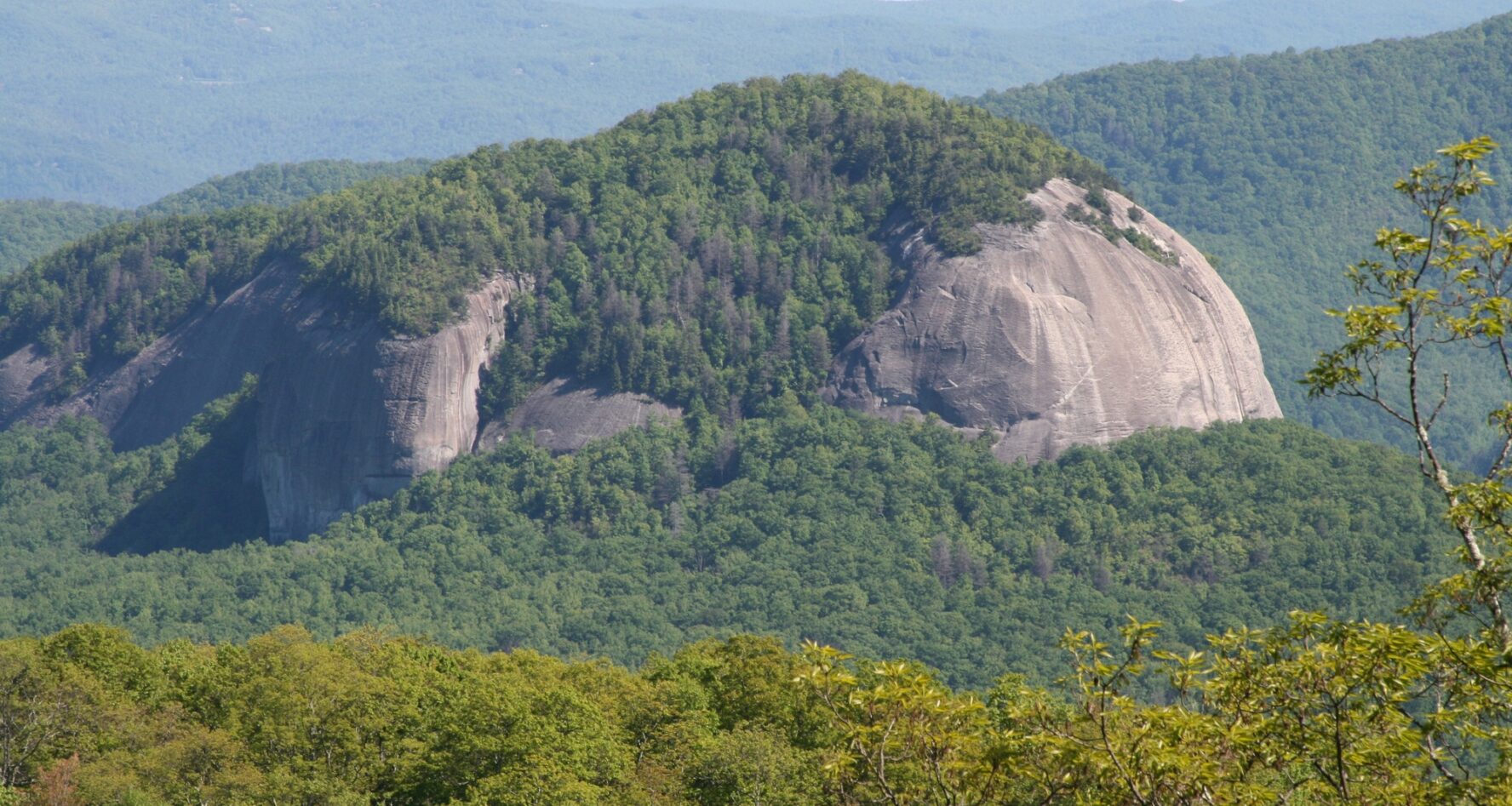 A bird’s eye view of the inspiring Looking Glass Rock dome.