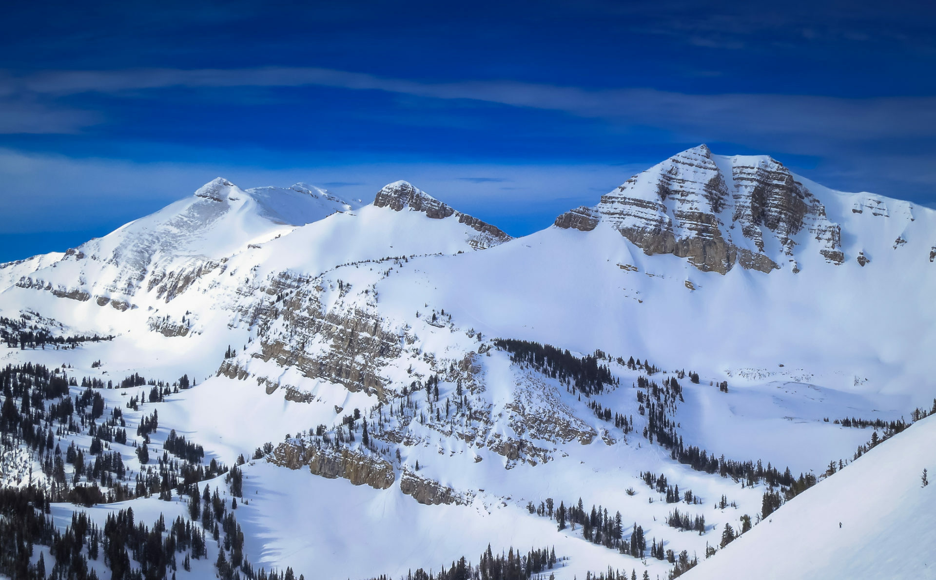 The amazing views from Jackson Hole Mountain Ski Resort in the Grand Teton National Park, Wyoming