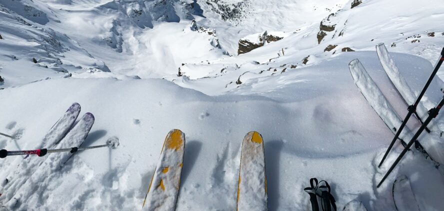 A powdery alpine bowl on the Bow-Yoho Traverse.