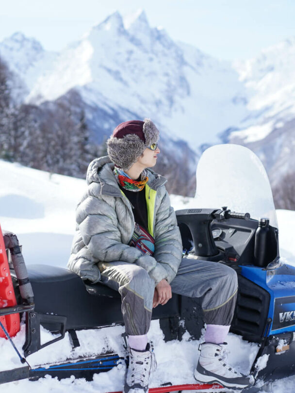 Backcountry skiing in Racha, Georgia