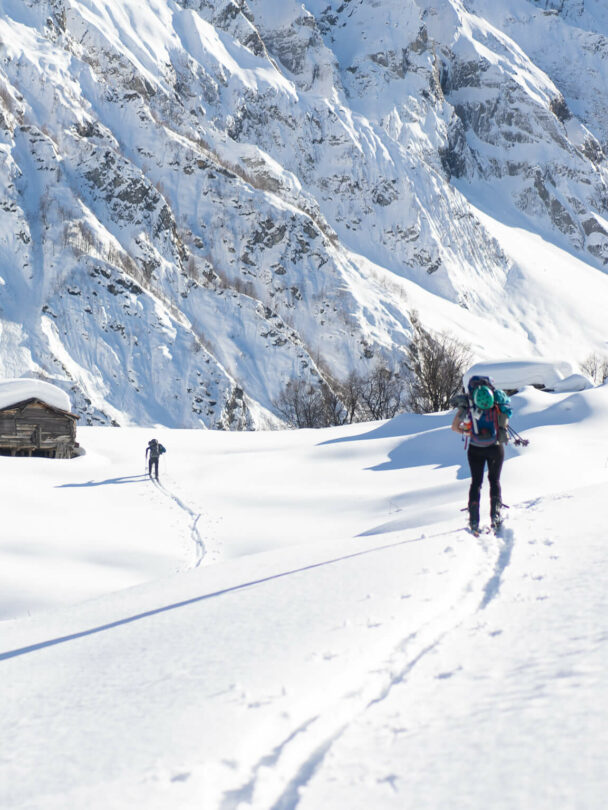 Backcountry skiing in Racha, Georgia