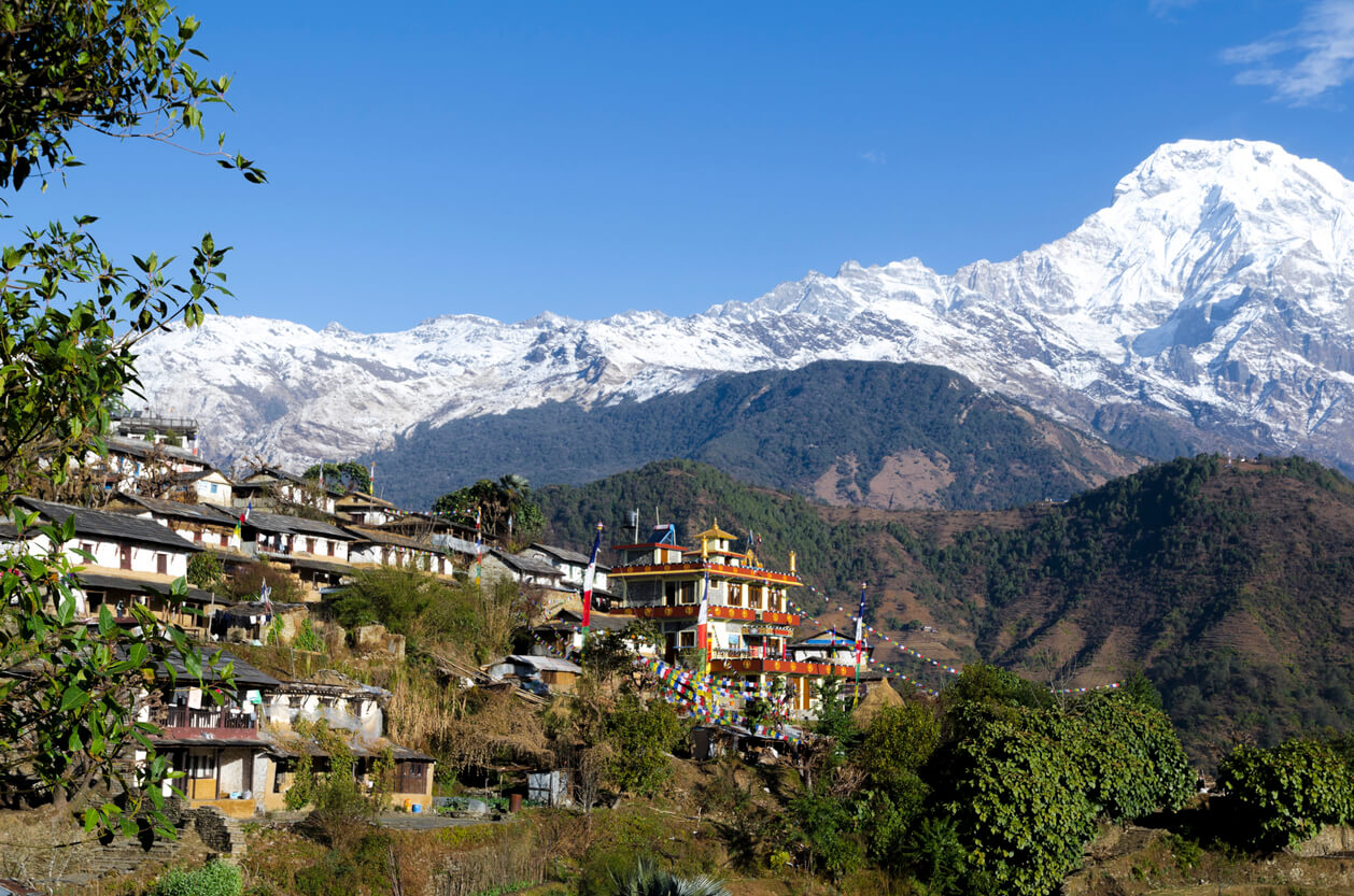 The village of Ghandruk in Nepal