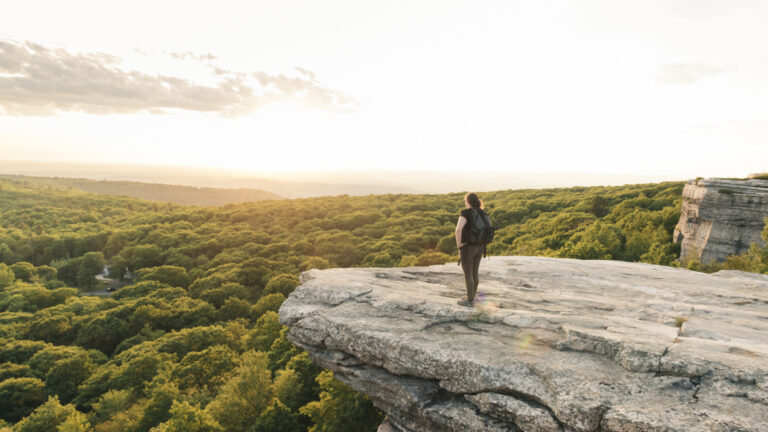 Hiking in the Shawangunks Mountains, New York, with a guide