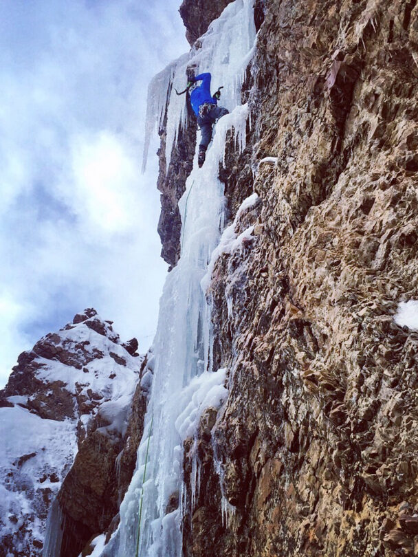 Ice climbing in the Wasatch Mountains area, Utah