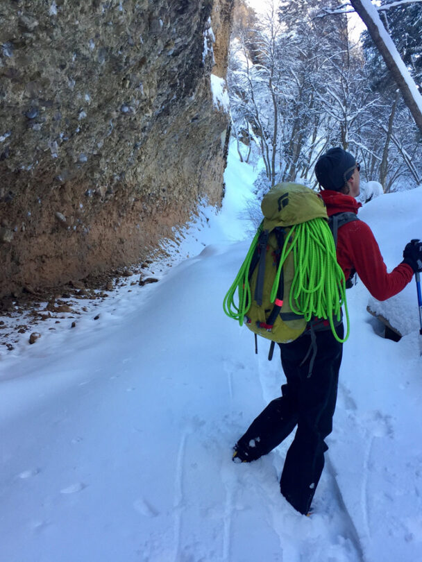 Ice climbing in the Wasatch Mountains area, Utah