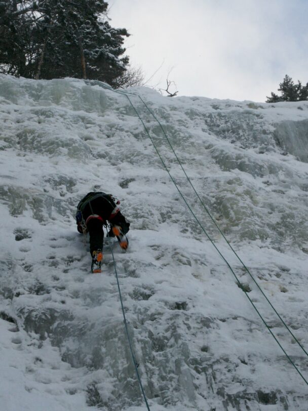 Ice climbing in New Hampshire