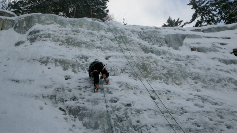 Ice climbing in New Hampshire