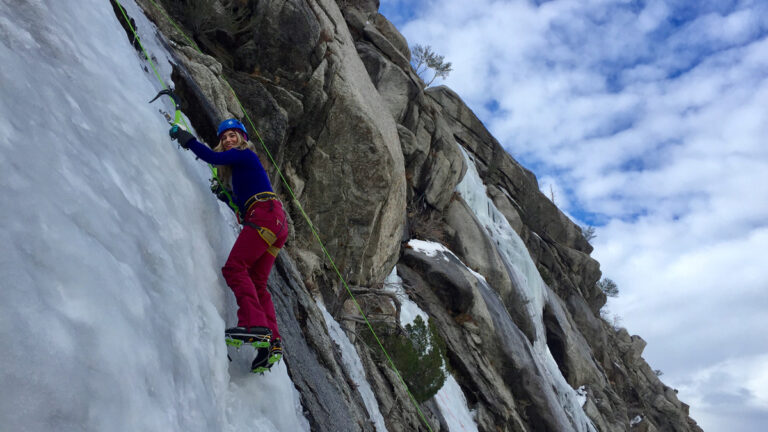 Ice climbing in the Wasatch Mountains area, Utah
