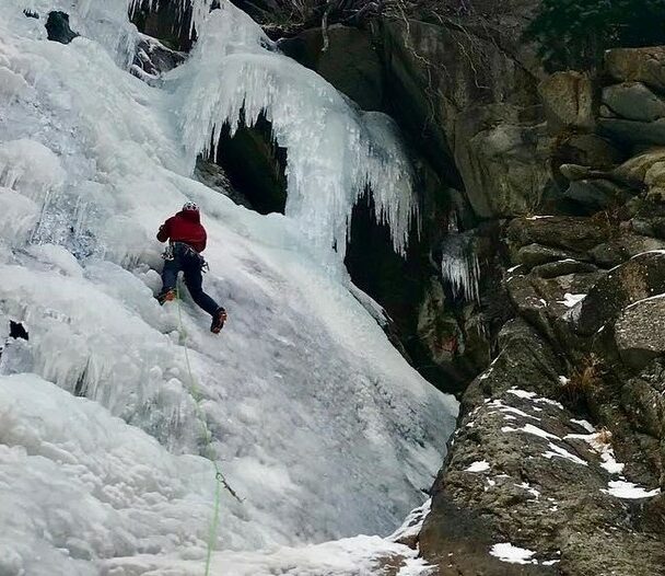 Ice climbing in the Wasatch Mountains area, Utah