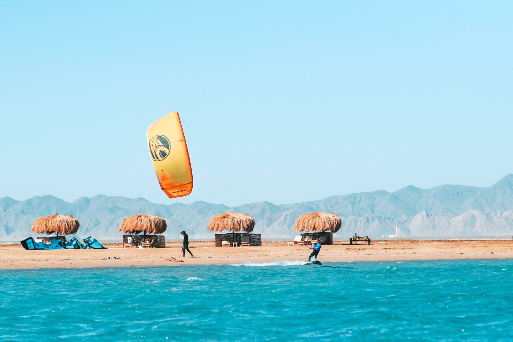 A kitesurfer on an adventure in El Gouna