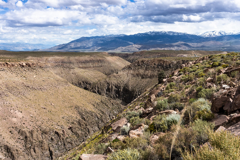 A view of Owens River Gorge from above