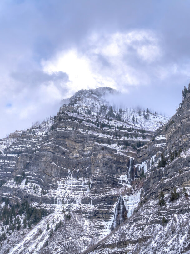 Ice climbing in the Wasatch Mountains area, Utah