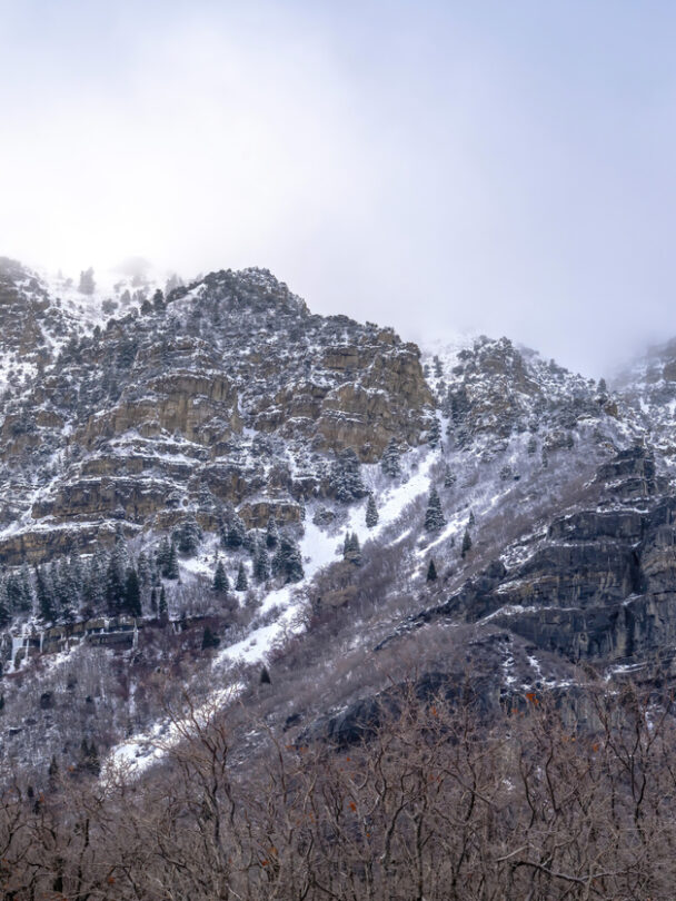 Ice climbing in the Wasatch Mountains area, Utah