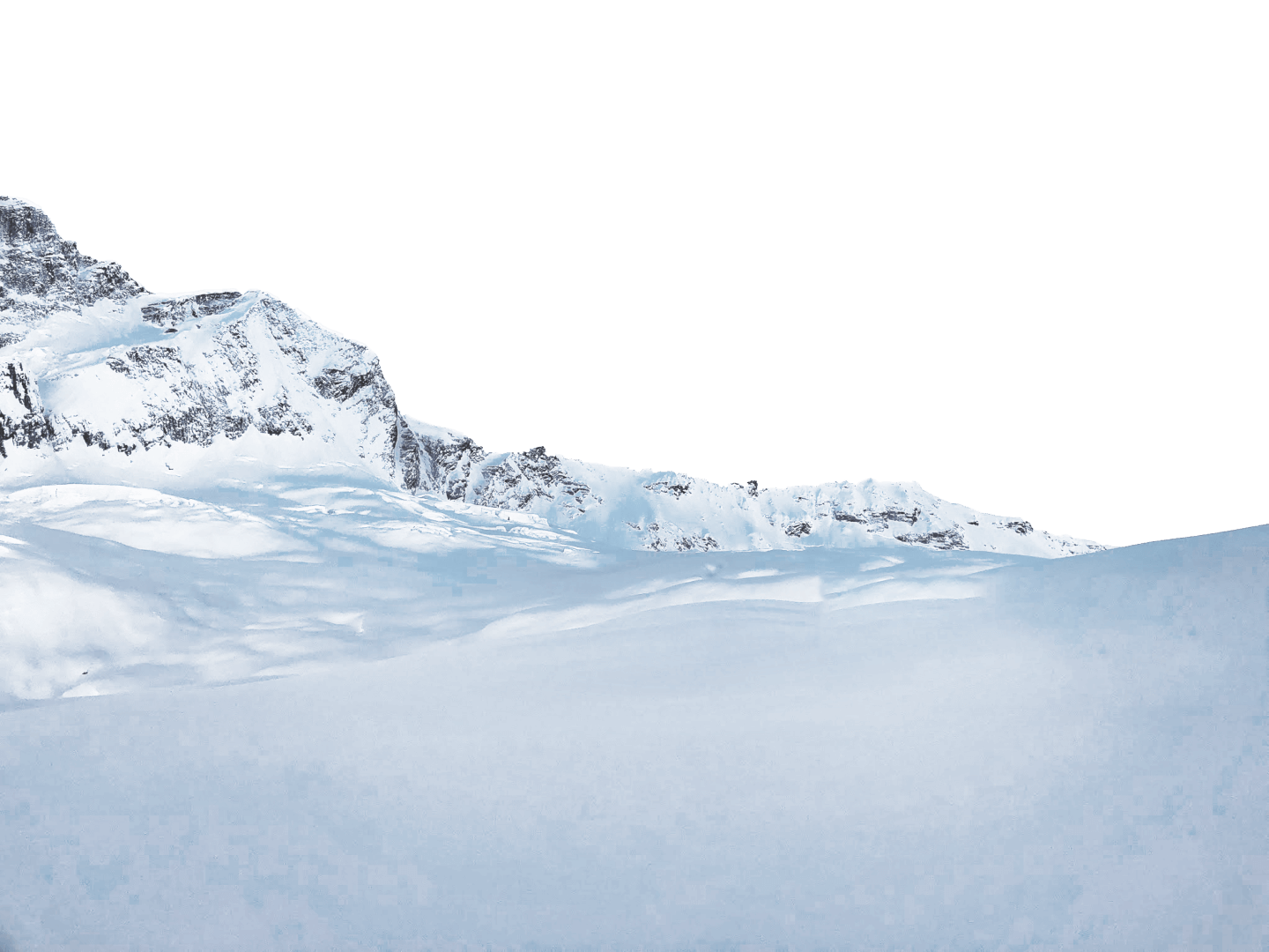 Snowy backcountry terrain around Revelstoke
