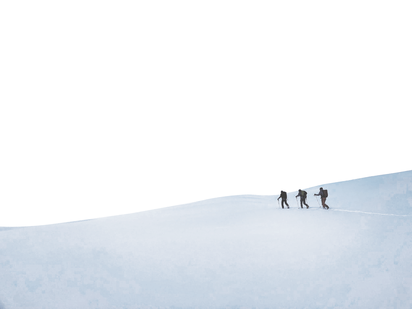Skiers skinning to the slopes around Revelstoke