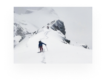 Ski mountaineering on the peak of the Monashees