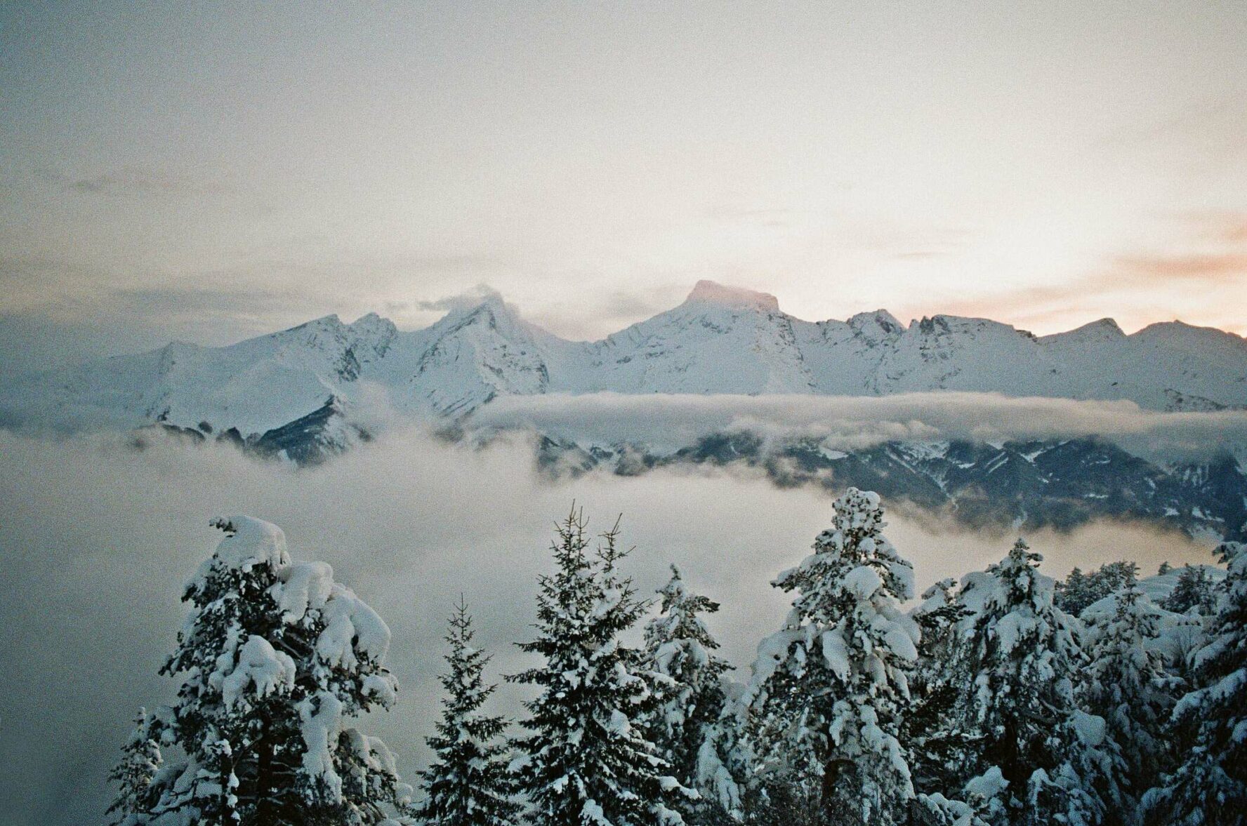 Snow-capped peaks in Racha, Georgia