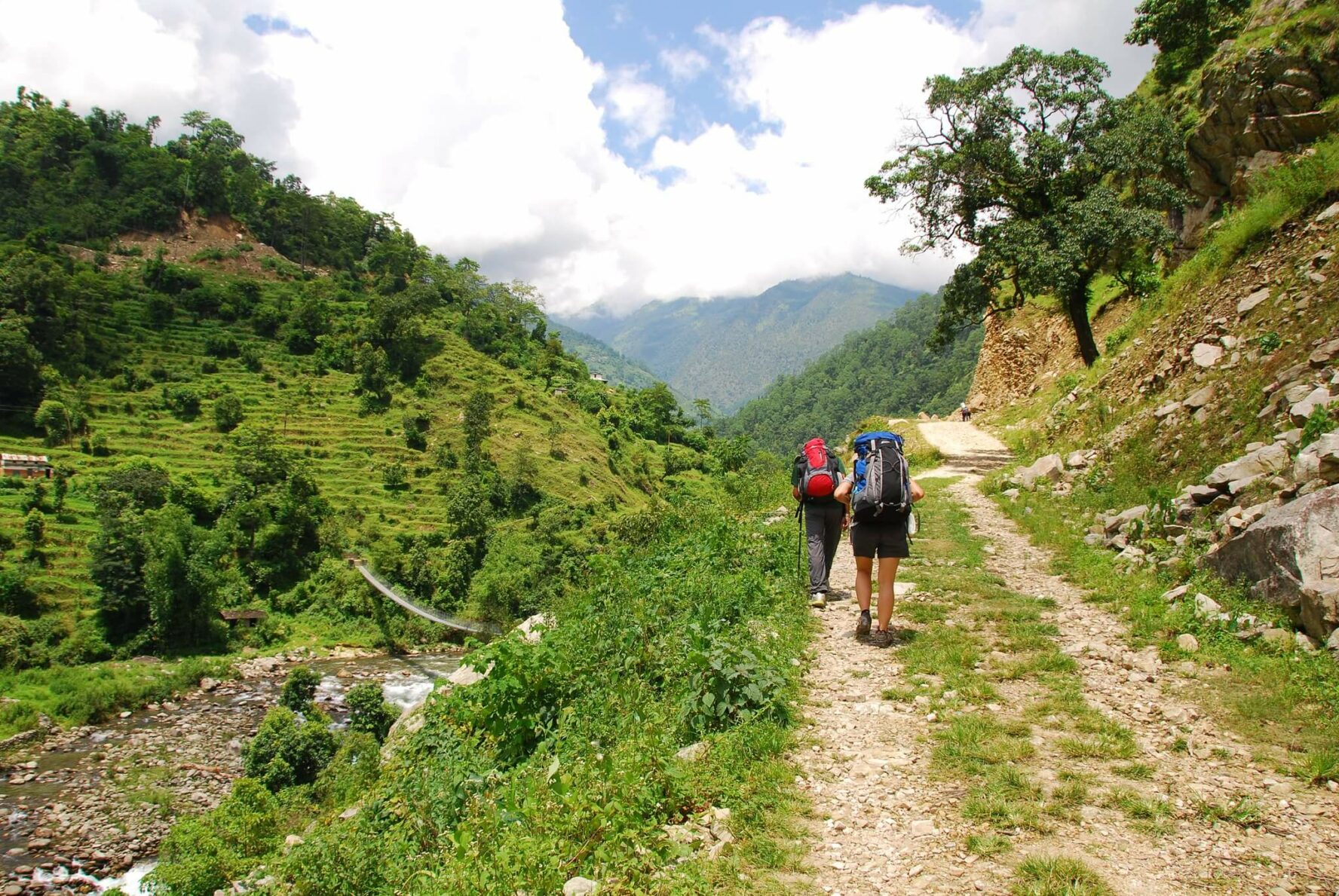 Hikers on their way to the Hill