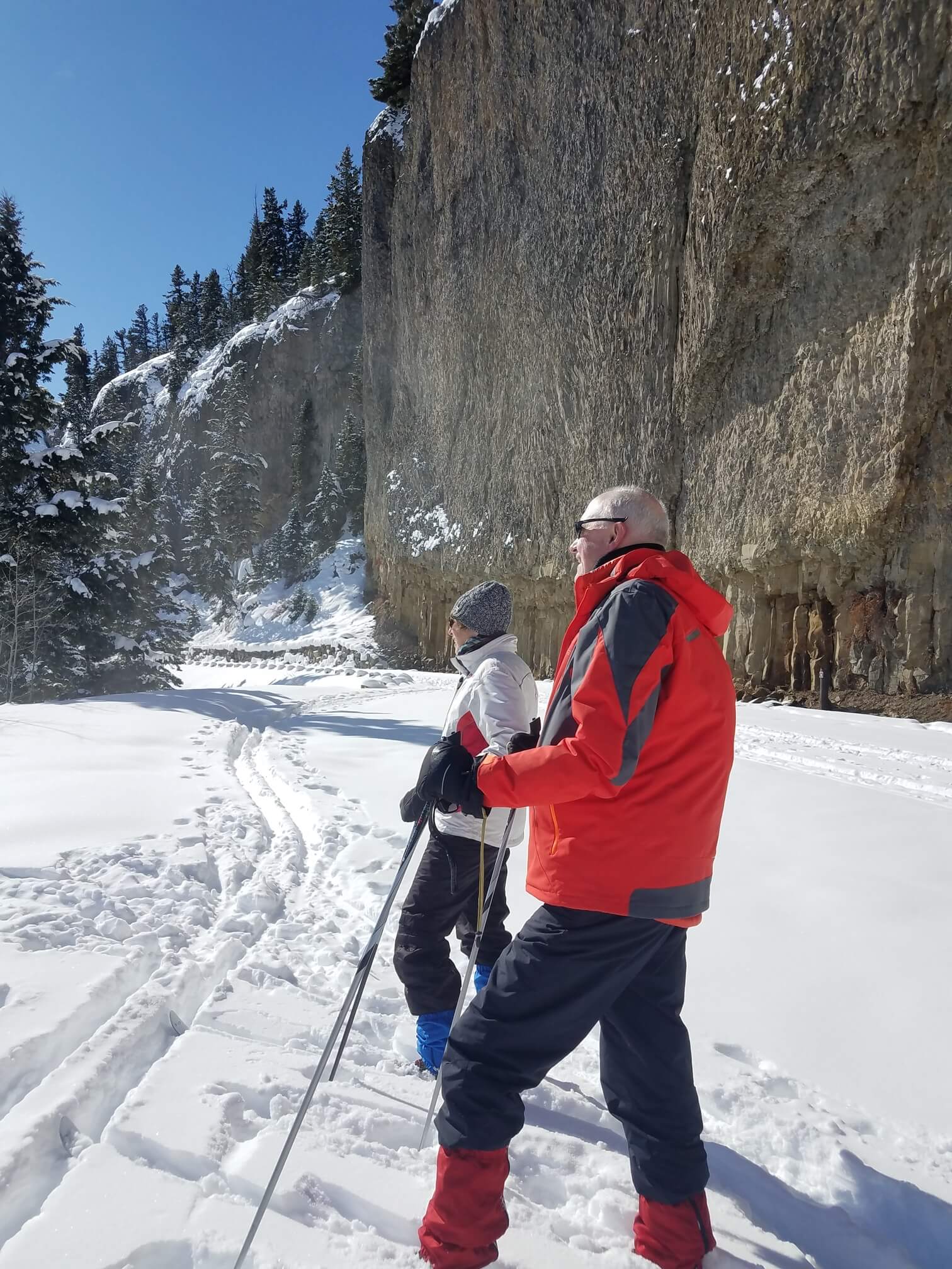 Snowshoers exploring Yellowstone
