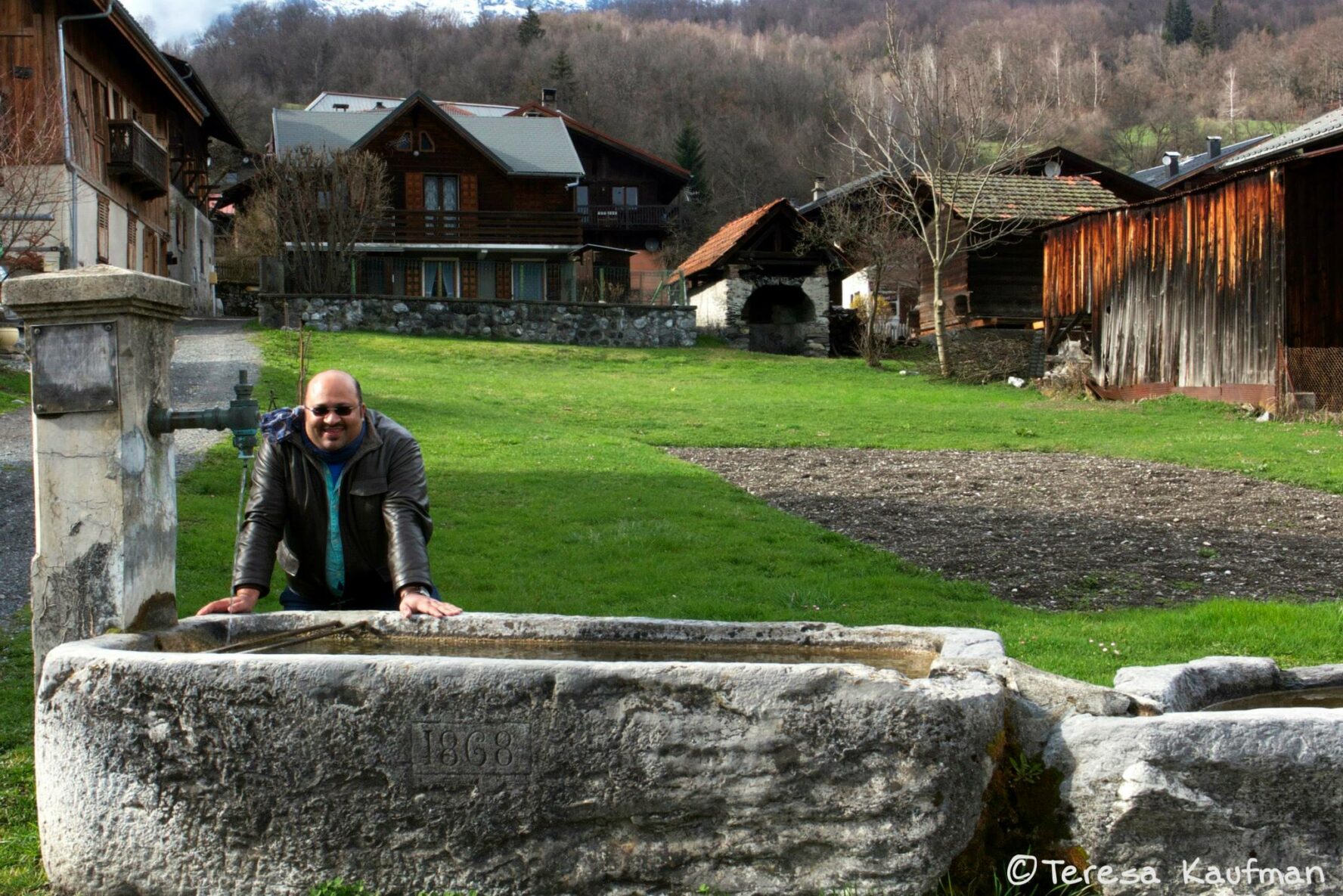 A hiker in Servoz, France