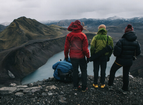 Overlooking the Ljotipollur Lake.