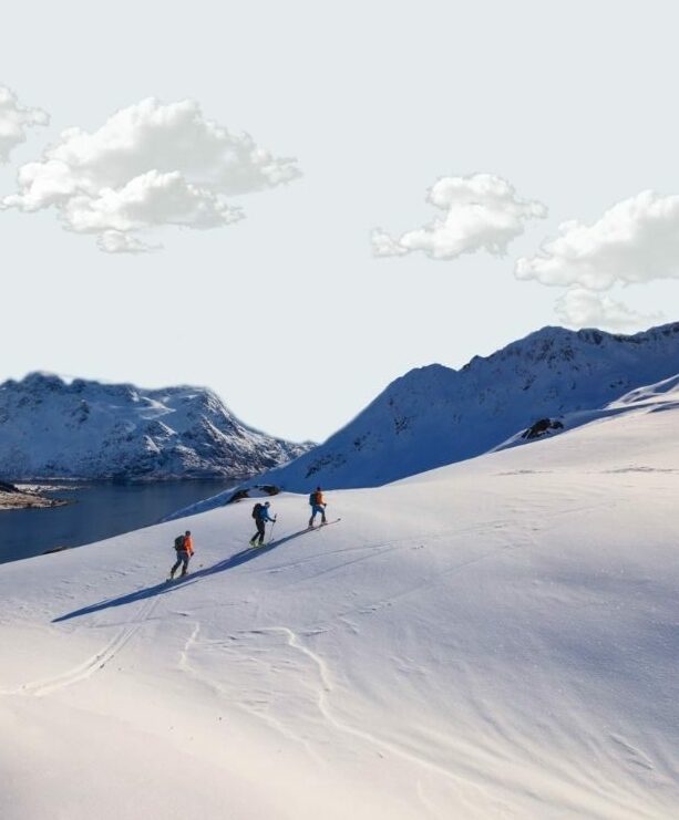 Ski touring the Lyngen Alps.