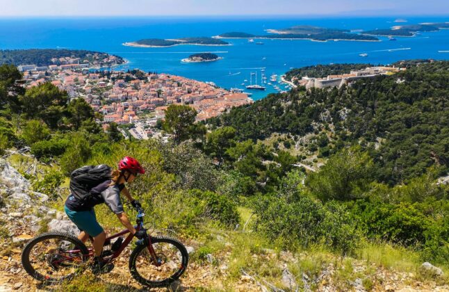 Mountain biking along the captivating Croatian coast