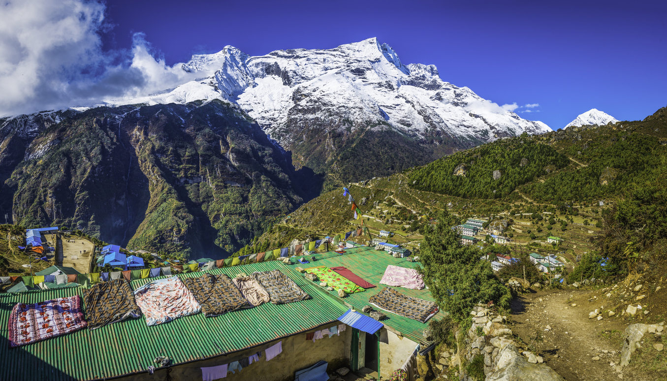 A Sherpa village in Namche Bazaar, Nepal