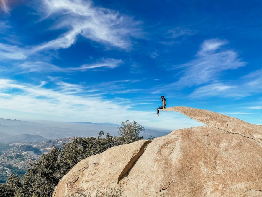 The sliver of rock at Potato Chip Rock is a destination worth hiking out to.
