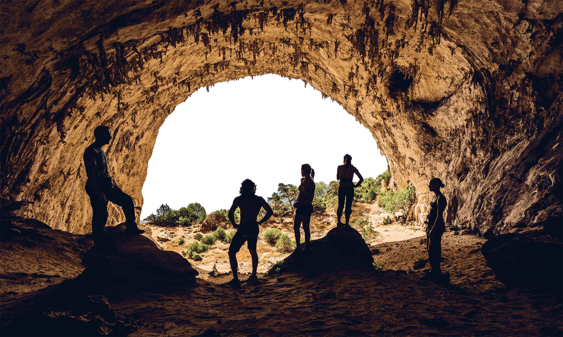 Sardinia has numerous caves situated on limestone cliffs with amazing views over the Mediterranean Sea.