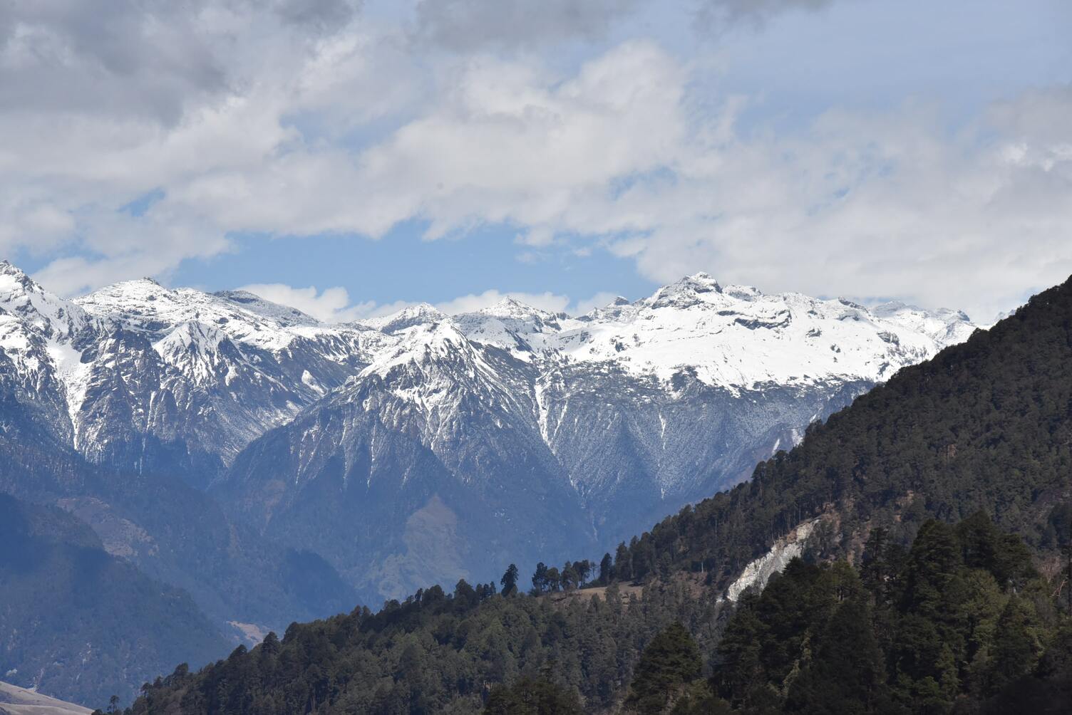 The highest peak in Bhutan, Gangkhar Puensum
