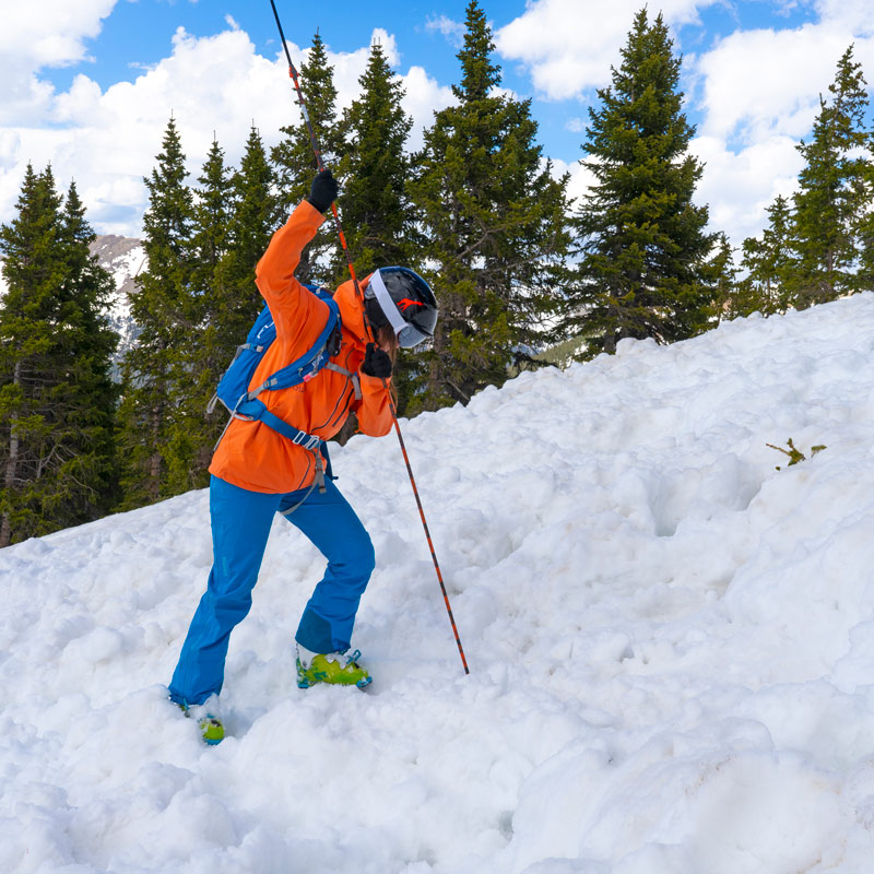 A skier acquiring skills in Estes Park