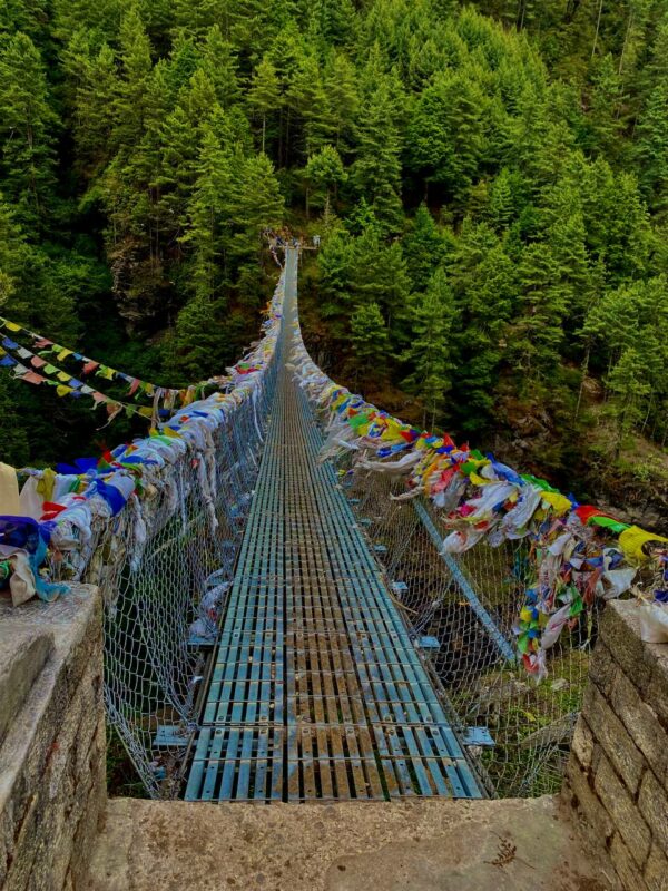Suspension bridge on the trek.