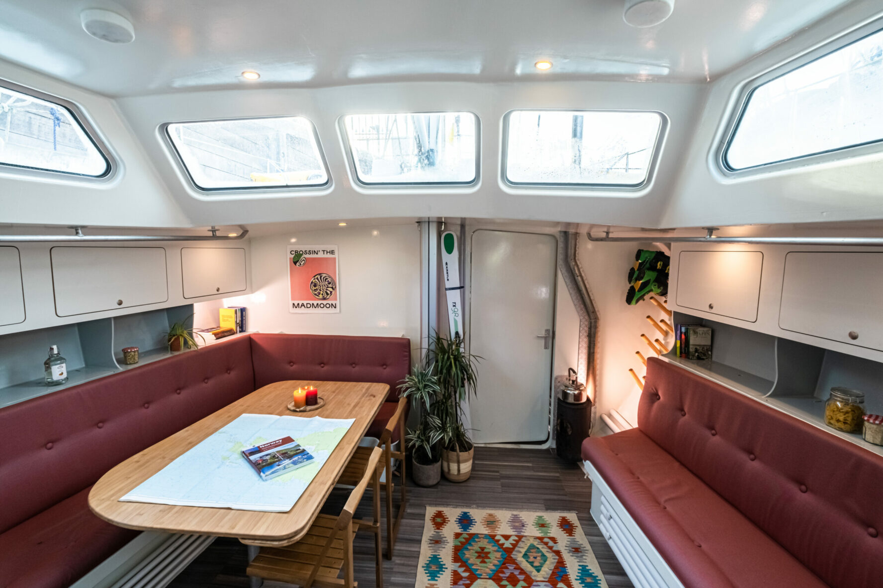 Living room/common area on your sailboat, Moondance