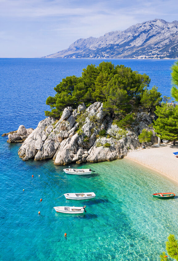 Amazing beach near Brela town, Dalmatia, Croatia