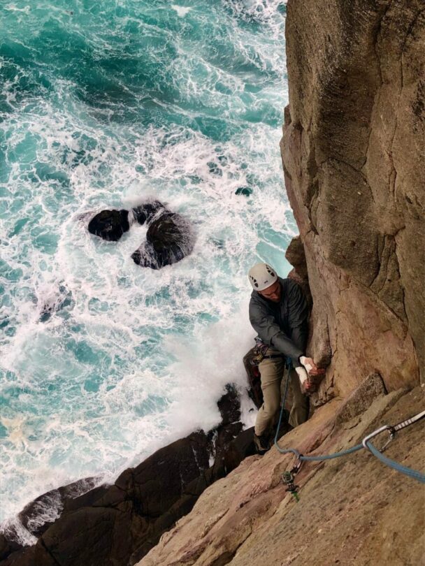 Rock climbing at Long Dong in Taiwan