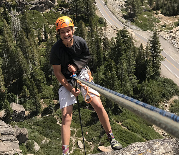 Rock climbing camp for kids on Donner Summit, California