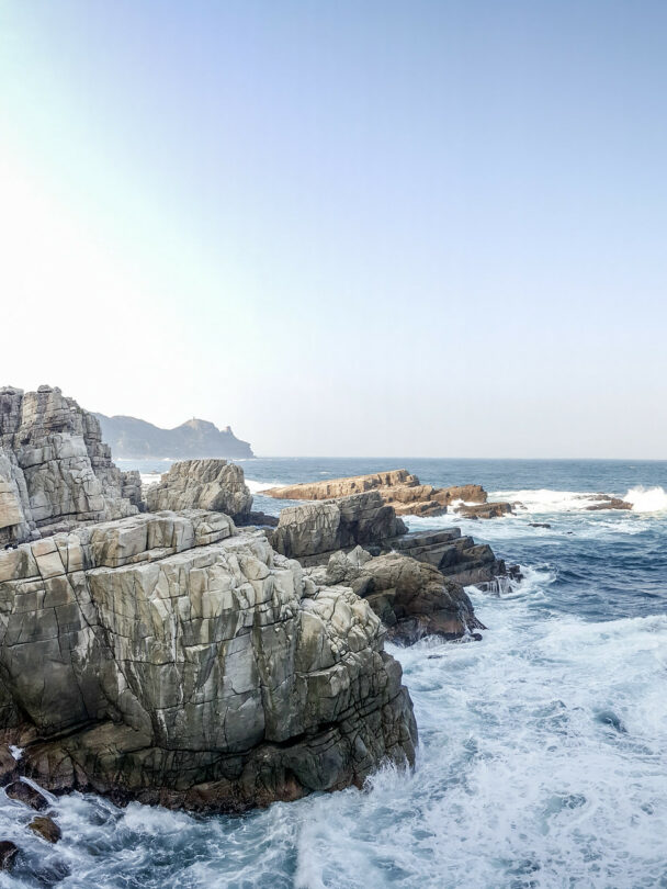 Rock climbing at Long Dong in Taiwan