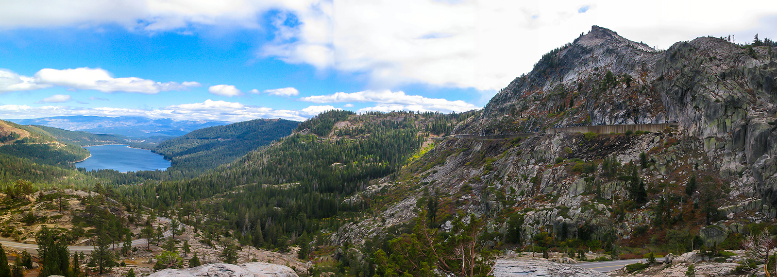 A panoramic view of Donner Summit