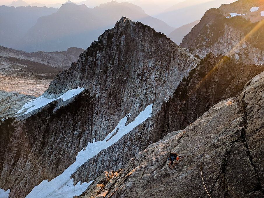 A rock climber in Washington