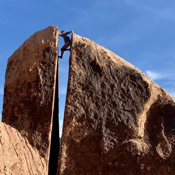 Rock climbing camp in Red Rock Canyon, Nevada