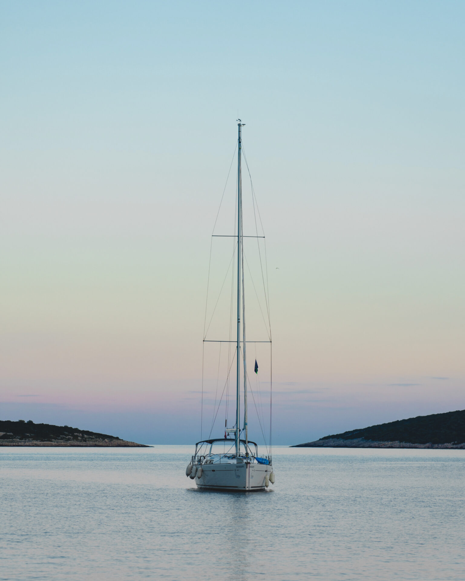 This 50-foot state-of-the-art yacht offers a comfy open gallery on deck and private cabins below.