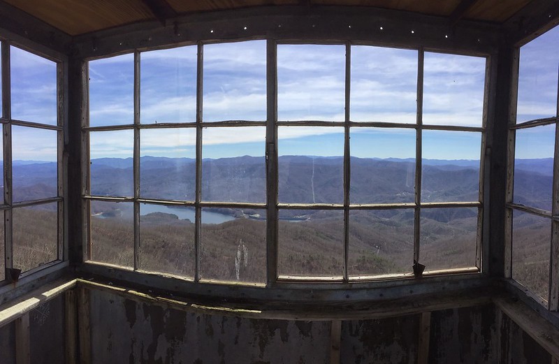 The view from Shuckstack lookout in the Smoky Mountains