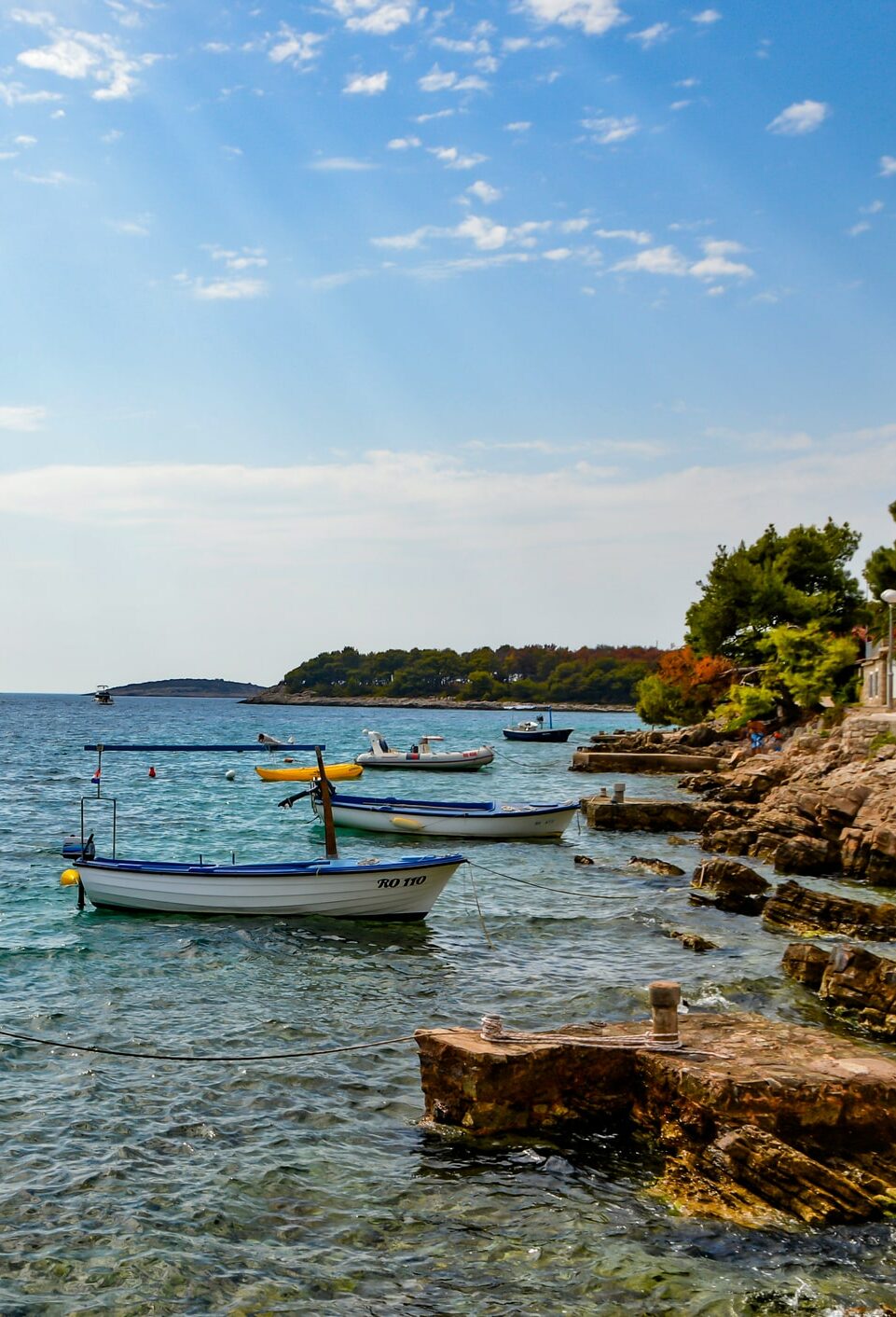 Boats on the coast of Šolta